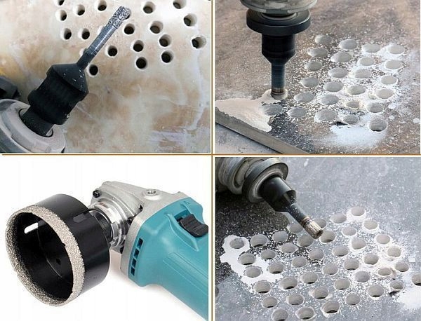 KORONKA FREZ OTWORNICA DIAMENTOWA GRESU M14 55mm Marka Falon-Tech