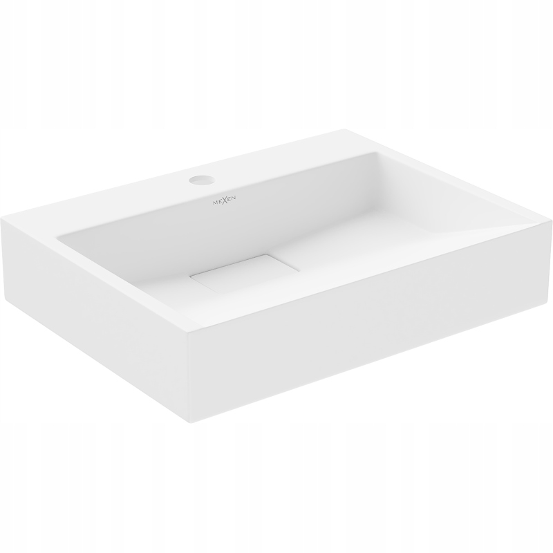 Mexen Ava umyvadlo z konglomerátu 1/O 50 x 38 bílá