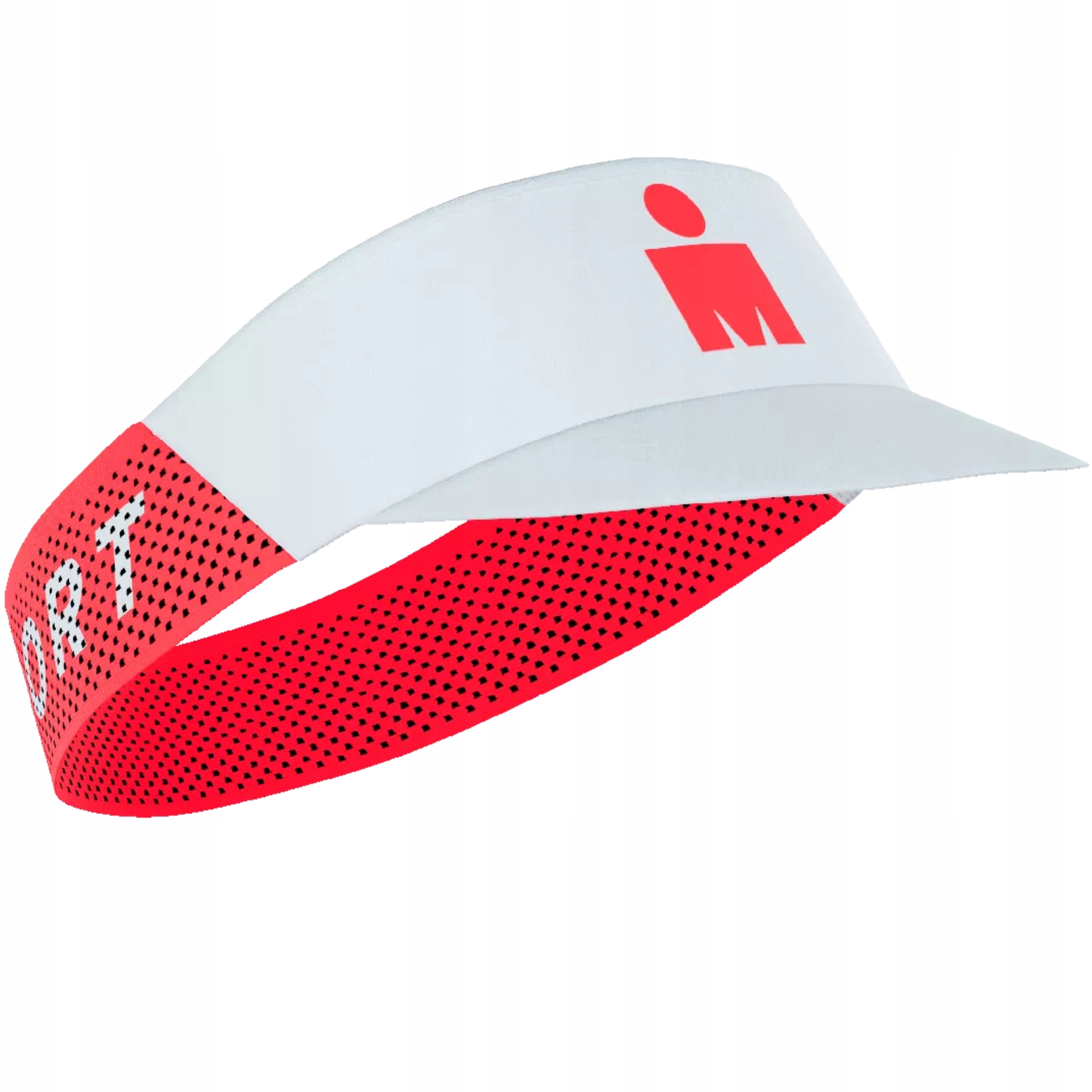 Daszek do Biegania Compressport Pro Racing Visor Biło-Czerwony Filtr Uv