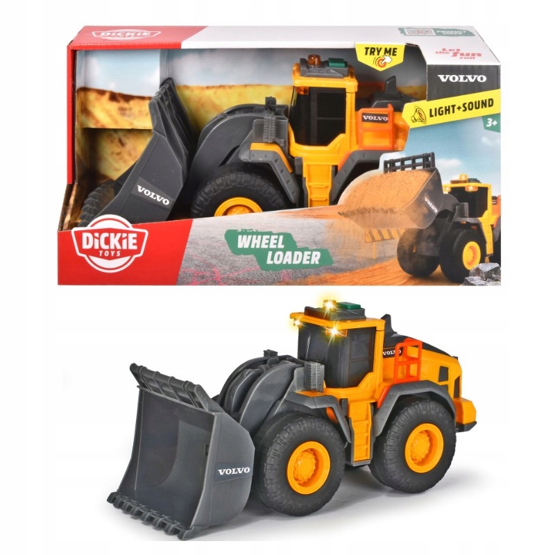 

Spychacz Dickie Toys Volvo 23cm Światło,Dźwięk