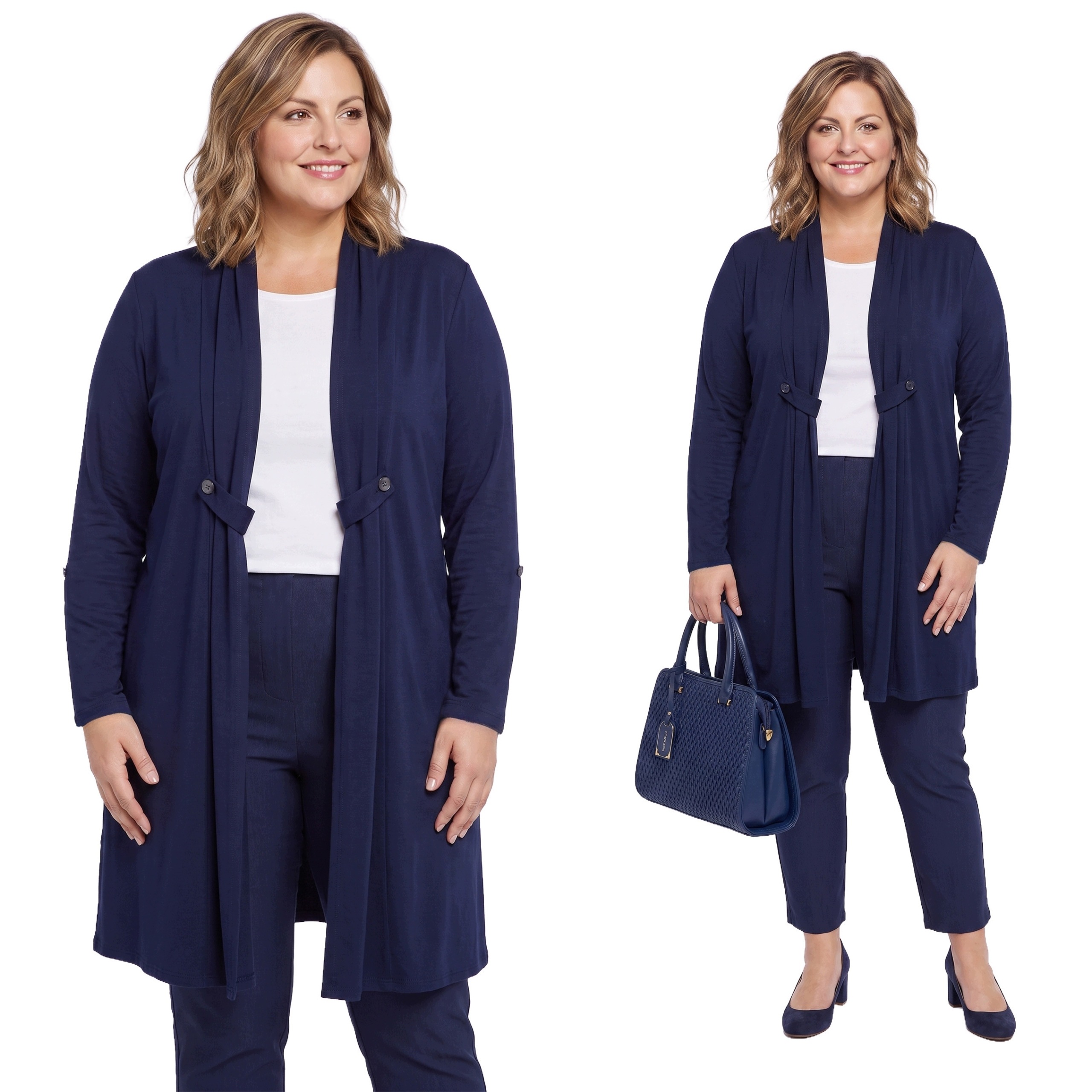 Tmavě modrý přehoz plus size velikost 52/54