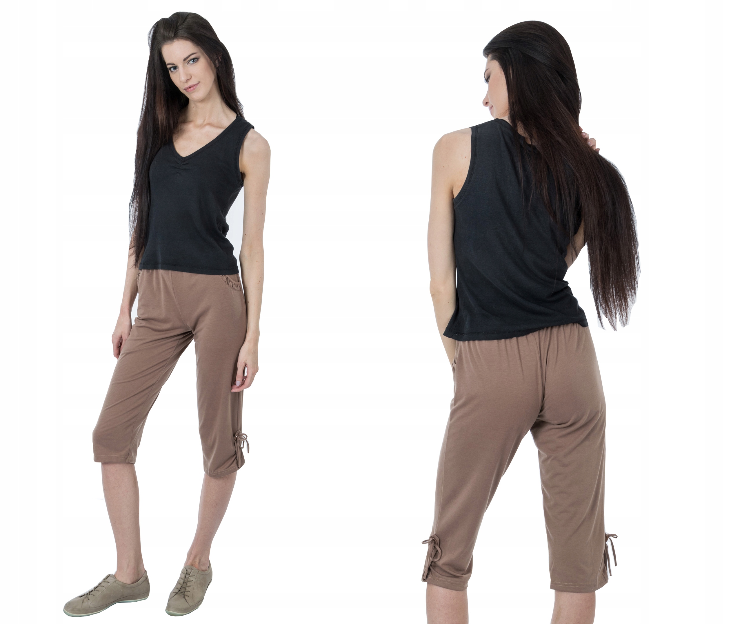

Krótkie Spodnie Rybaczki Damskie 5658 XL cappucino