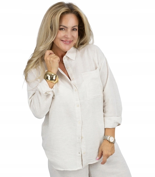 Klasická stylová elegantní košile, hladká, velikost L