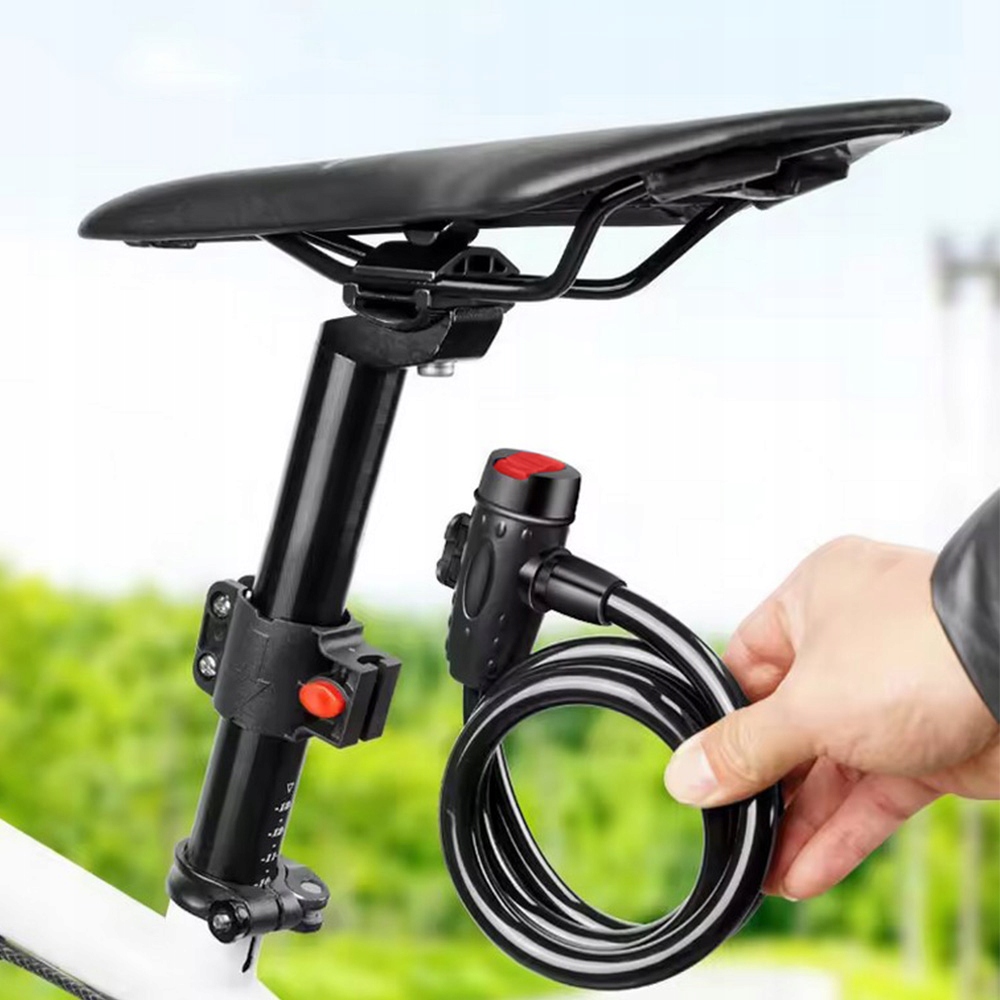 ZAPIĘCIE ROWEROWE BLOKADA DO ROWERU ZABEZPIECZENIE NA KLUCZYK MOCNA LINKA Waga 225 g