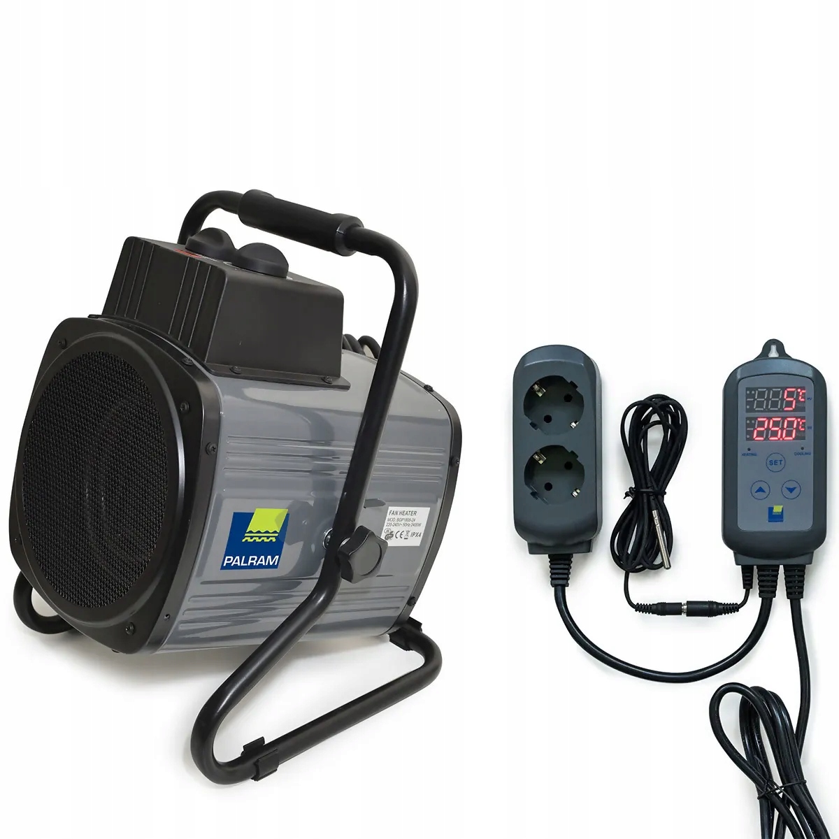 ПОРТАТИВНИЙ ТЕПЛОВЕНТИЛЯТОР ДЛЯ ТЕПЛИЦІ ТЕРМОСТАТ