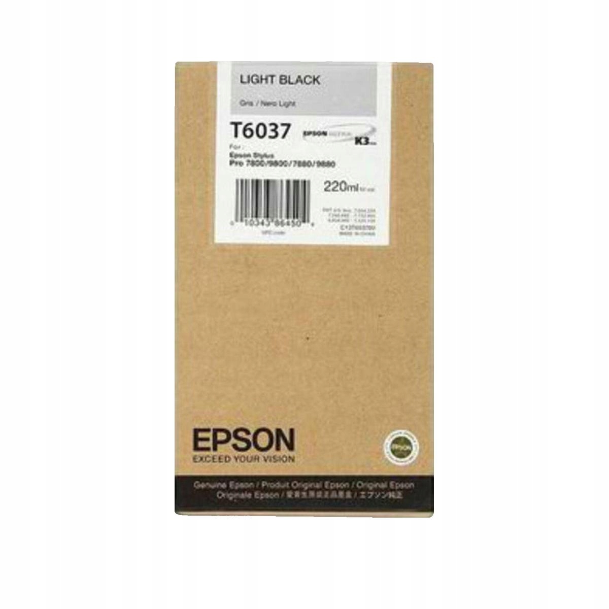 Cartouche Epson T6037 světle černá 220 ml