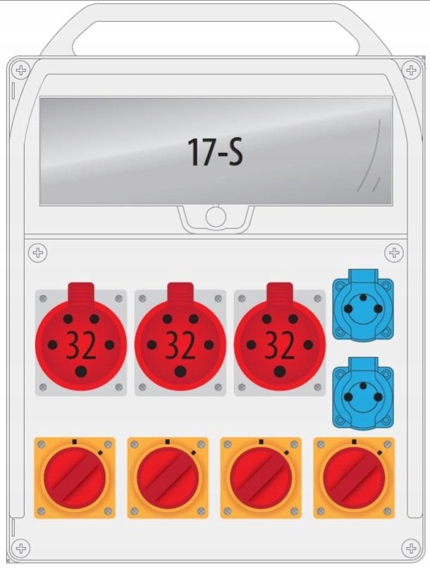 Rozvaděč R-box 460R 3x32A/5P 2x230V 0-1 17S B.18.460-5W