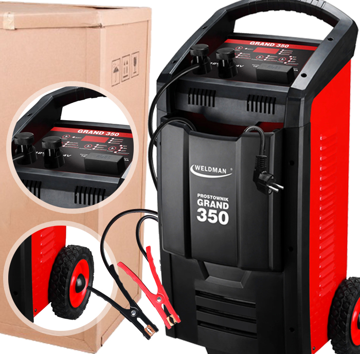 Inteligentní usměrňovač se startem Weldman Grand 350 12/24 V Boost 230 V