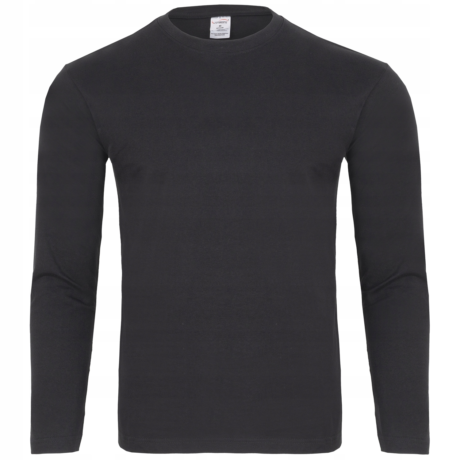 KOSZULKA MĘSKA CZARNA PODKOSZULKA GŁADKA RĘKAW M Marka Lambeste