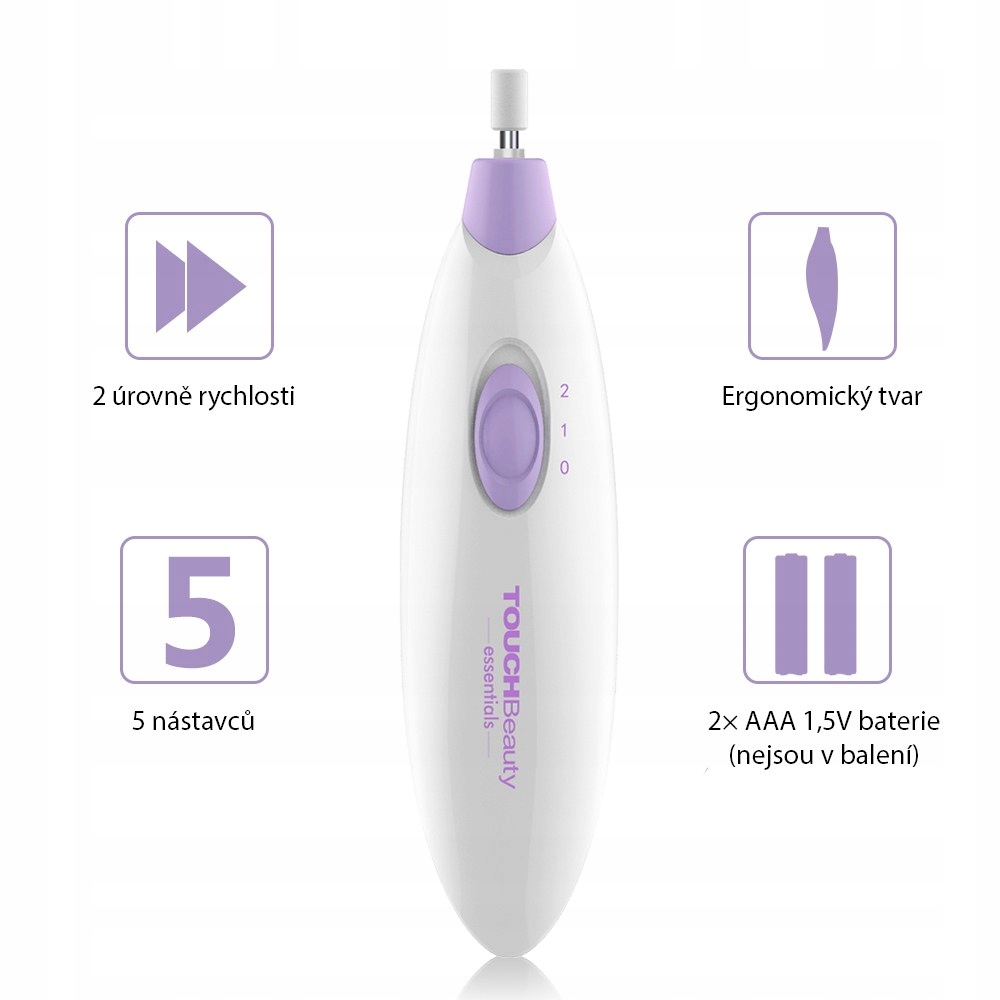 TOUCHBeauty 1039 Bruska na manikúru a pedikúru 5v1