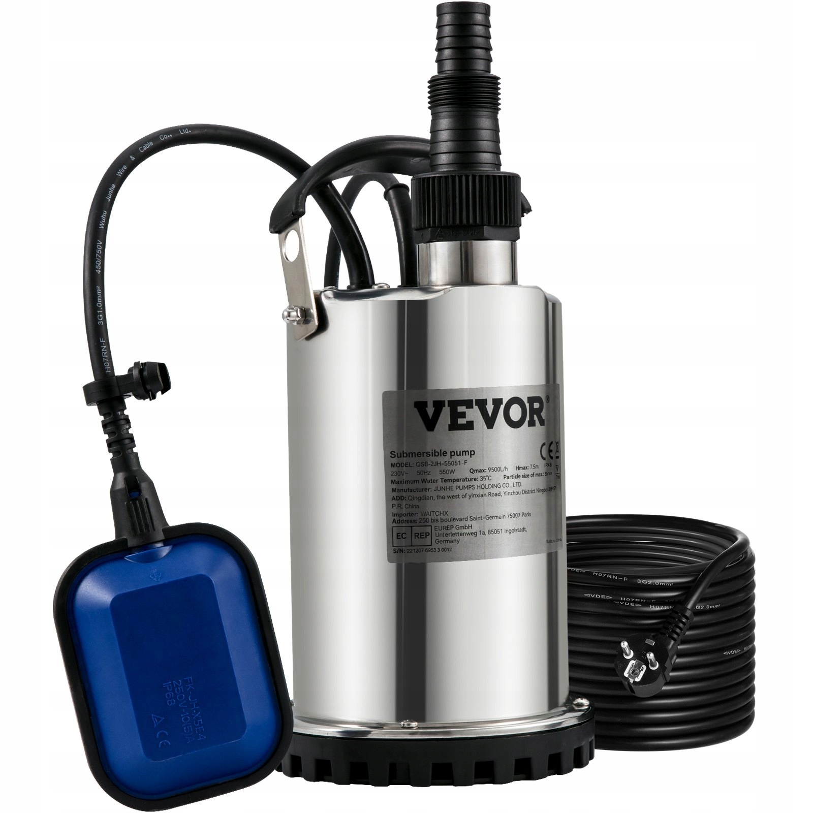 Ponorná membránová pumpa na ponornú vodu 550 W