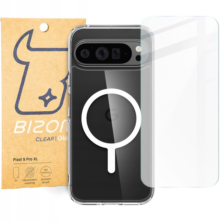 Pouzdro sklo pro Pixel 9 Pro XL Spigen Bizon pro MagSafe, silné zadní kryt
