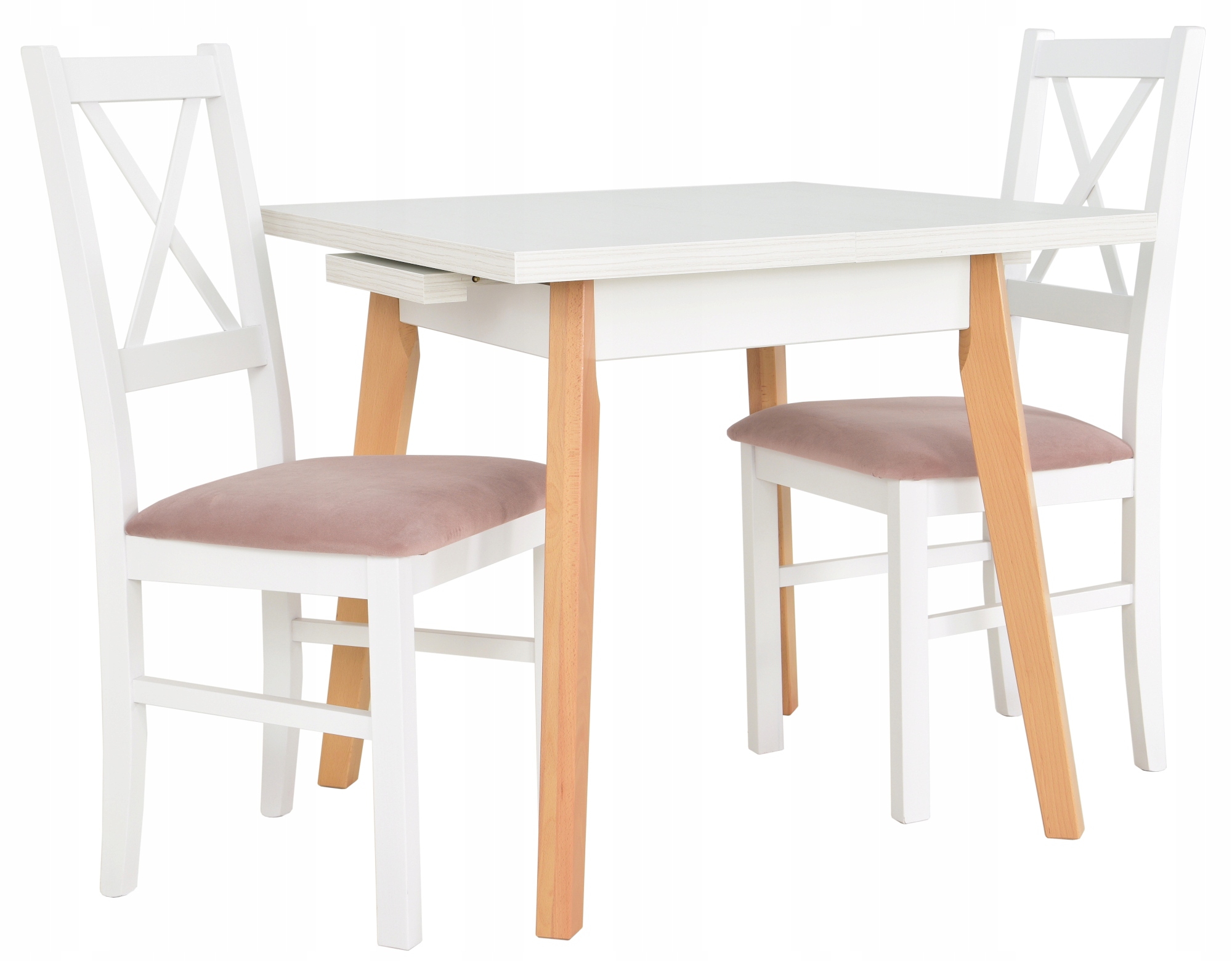 Stół rozkładany do salonu + 2 krzesła MAŁY ZESTAW