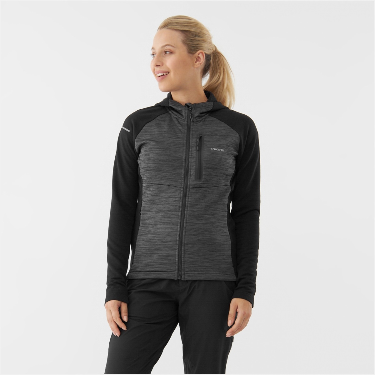 Dámská funkční mikina Viking Delmore černá/šedá M