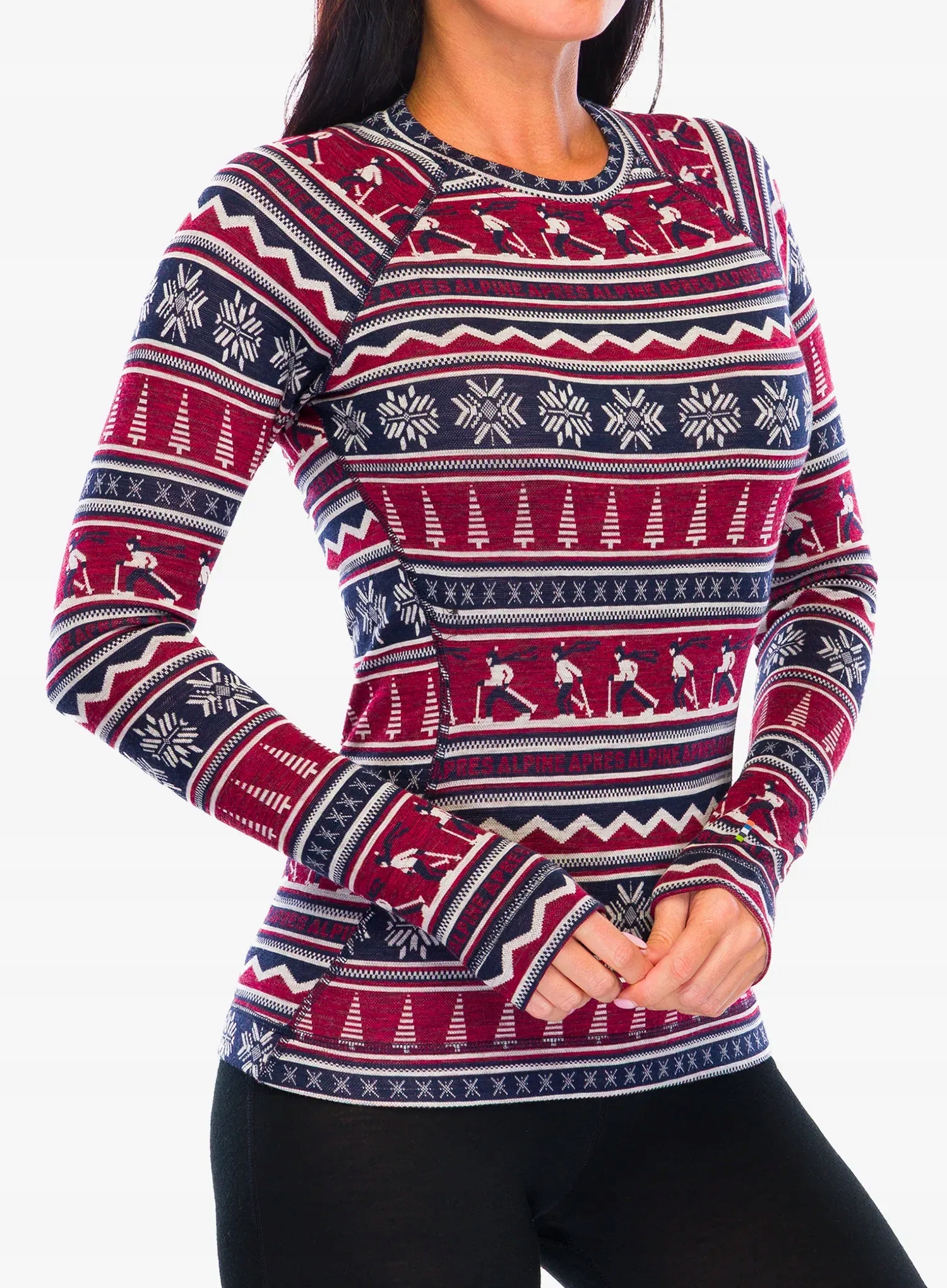 Mikina termoaktivní mikina Smartwool Merino 250 Baselayer Crew currant Xs