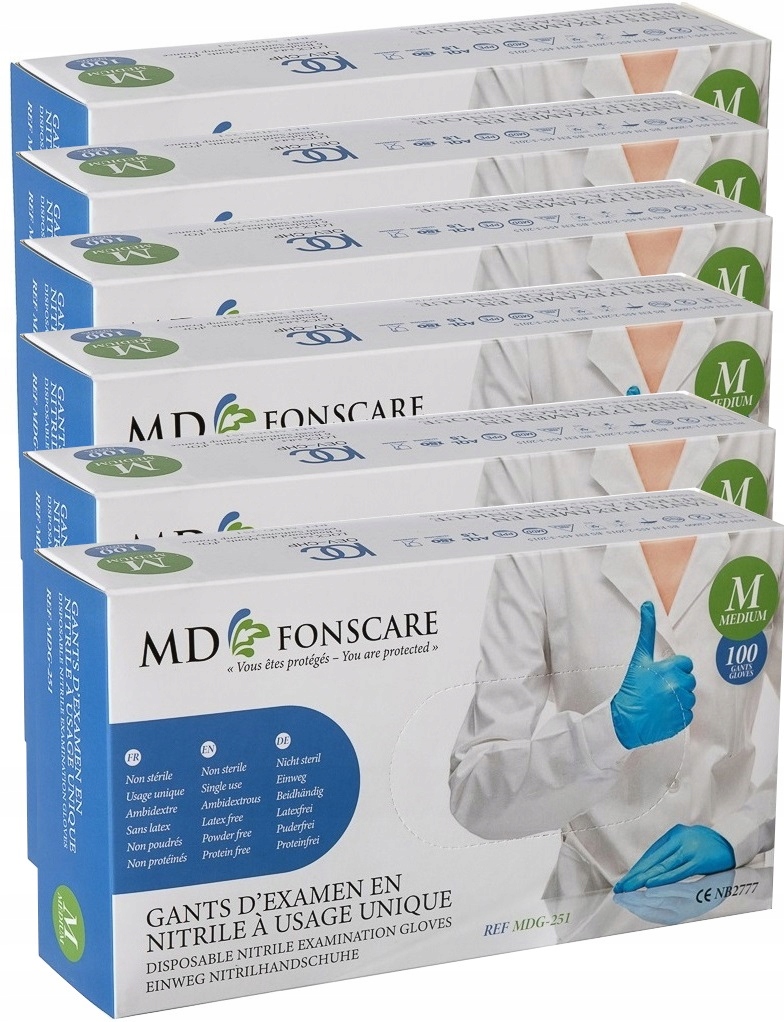 

Rękawiczki Rękawice Bezpudrowe Nitrylowe 100 szt M