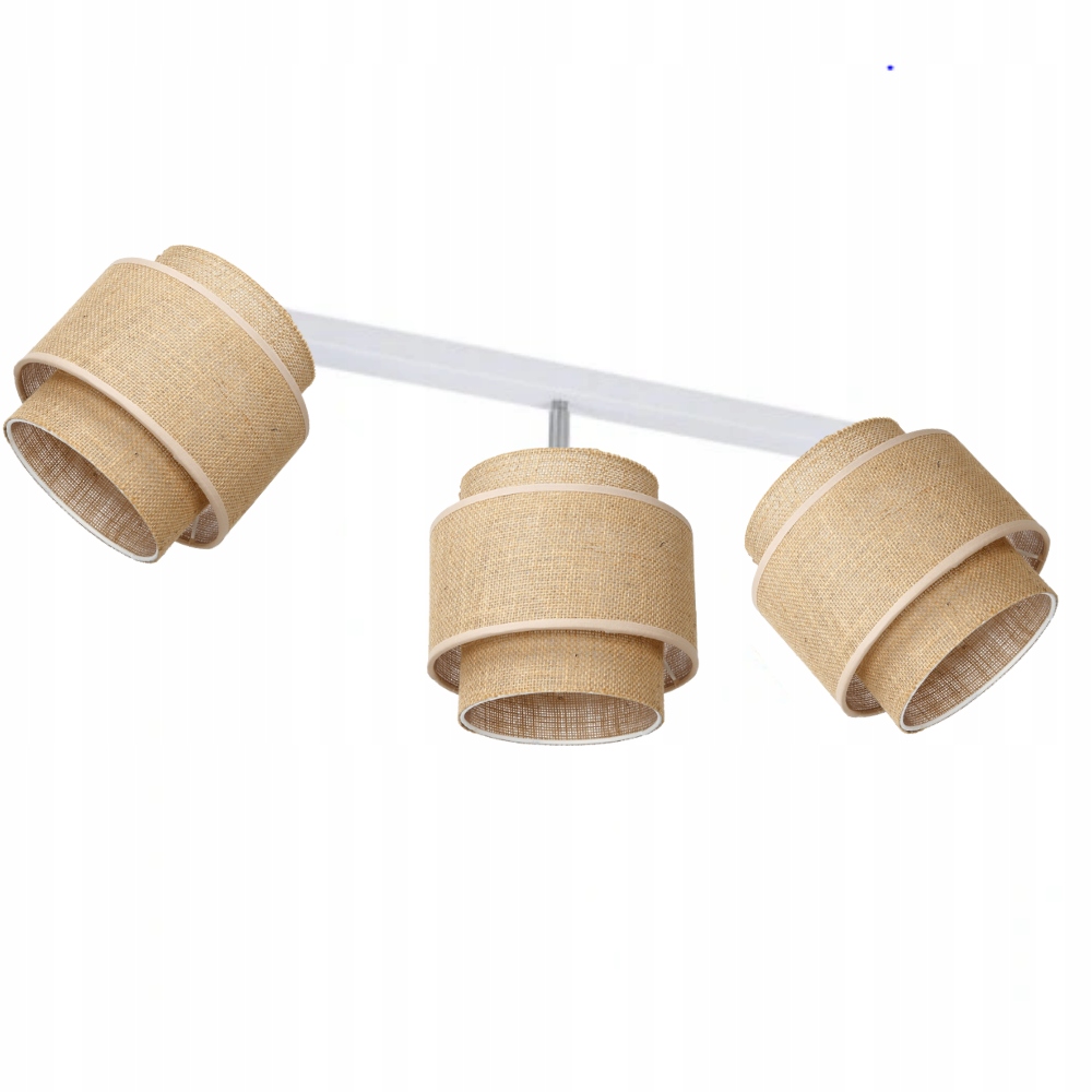 Stropná Lampa Stropné Svietidlo Boho Juta Trojnásobná