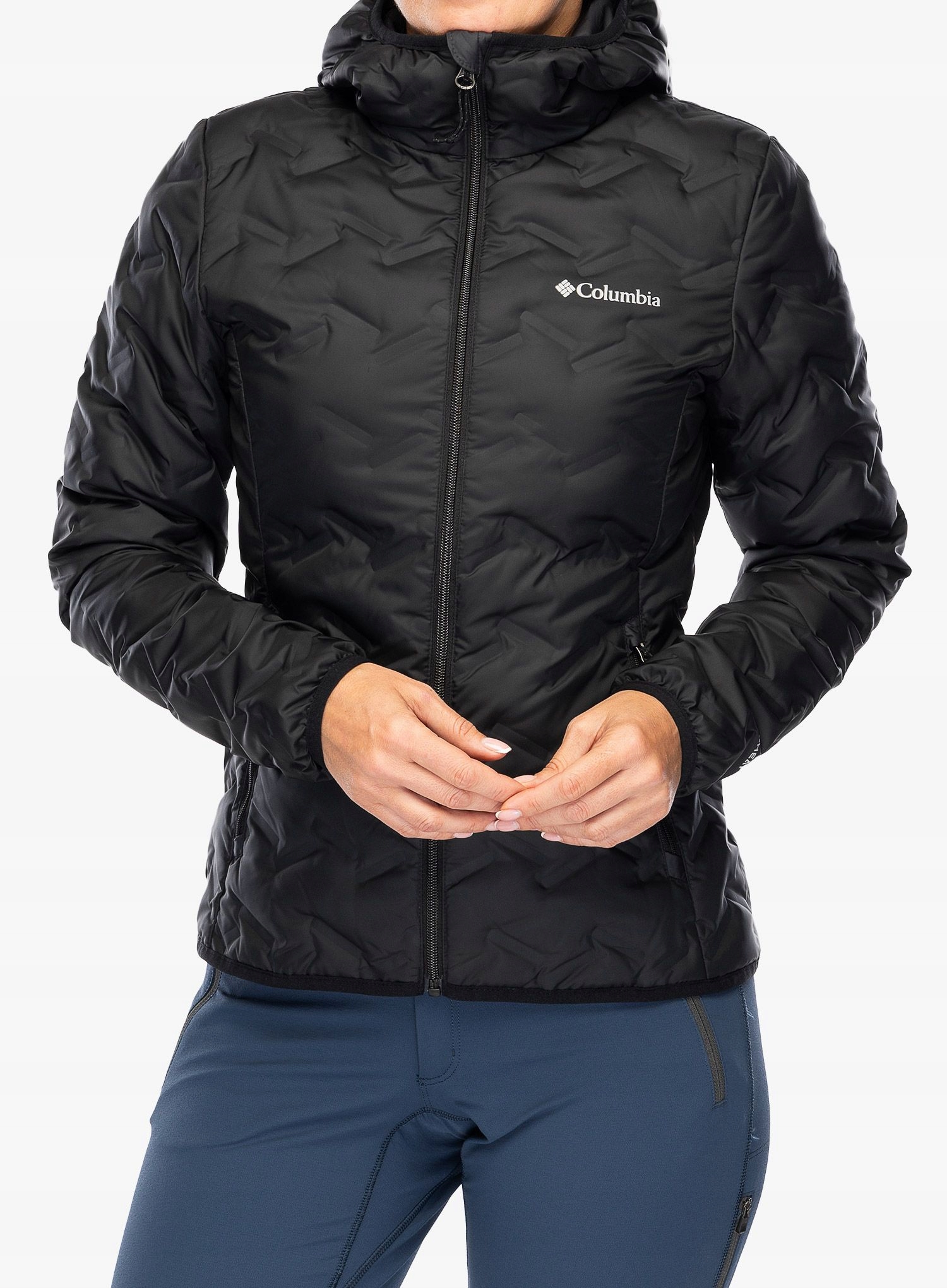 Dámská péřová bunda Columbia Delta Ridge II Down Hooded Jacket černá Xs