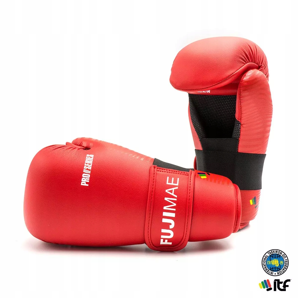 Rękawice do taekwondo z aprobatą Itf Pro czerwone