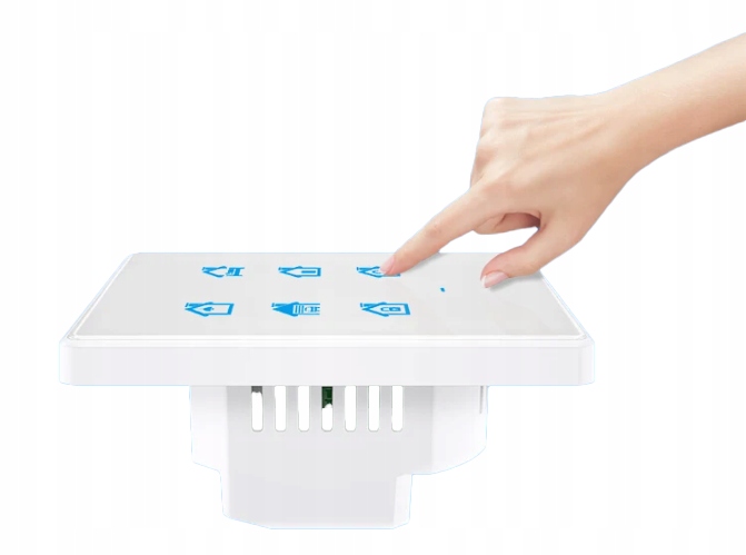 PRZEŁĄCZNIK PILOT SCEN SMART WIFI SZKLANY DOTYKOWY TUYA LED Zasilanie sieciowe