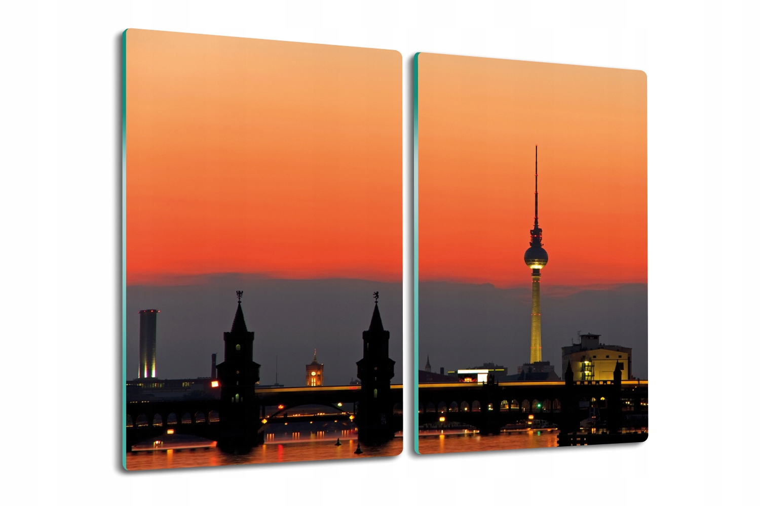 Deska na krájení Tvrzené Sklo do kuchyně 2x30x52 Most věž Berlín
