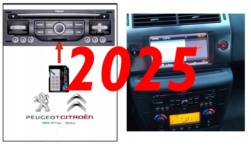 Mapa Pro Navigaci Citroen C4 2025 Rneg Evropa Východ A Západ Radary