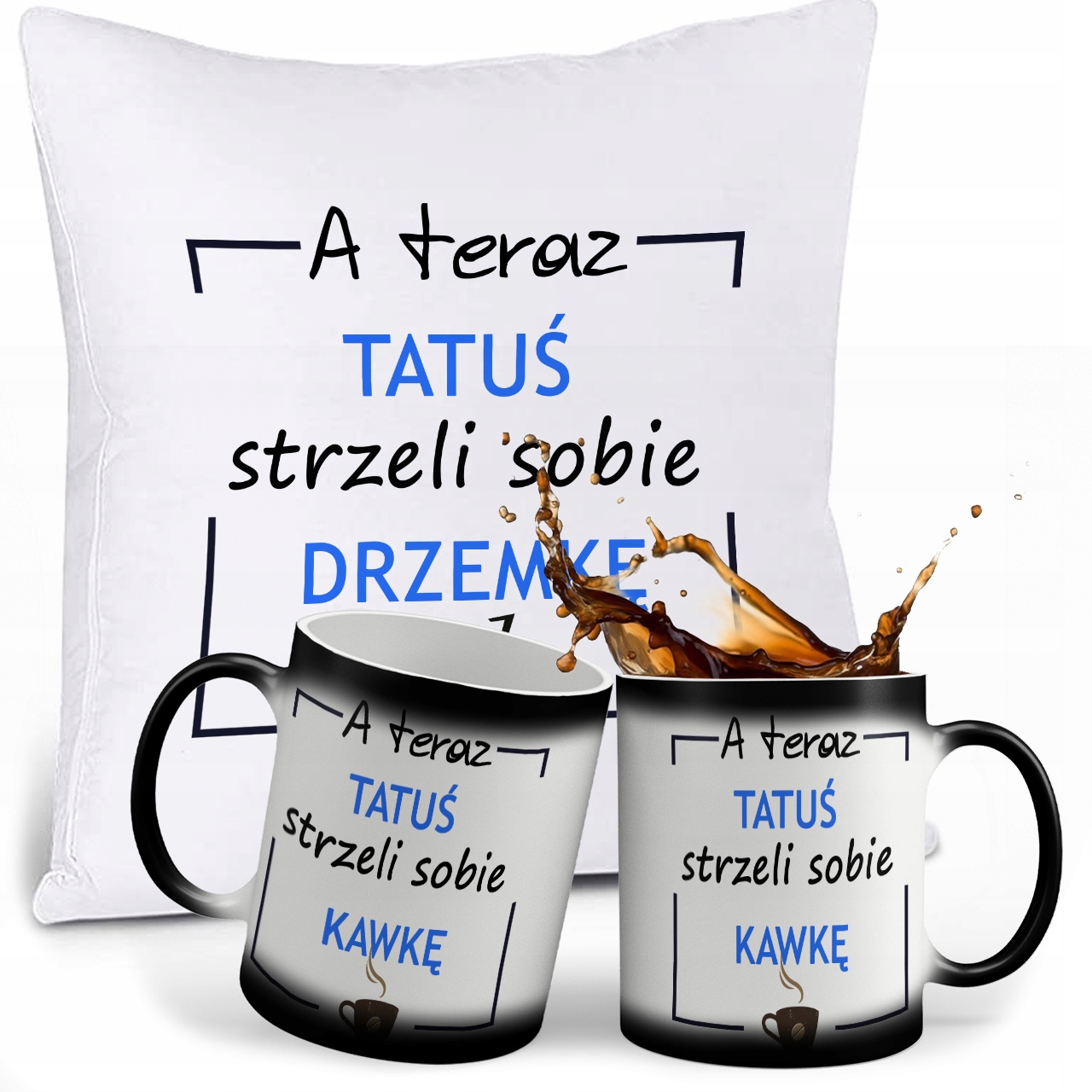 ZESTAW DZIEŃ OJCA MAGICZNY KUBEK + PODUSZKA