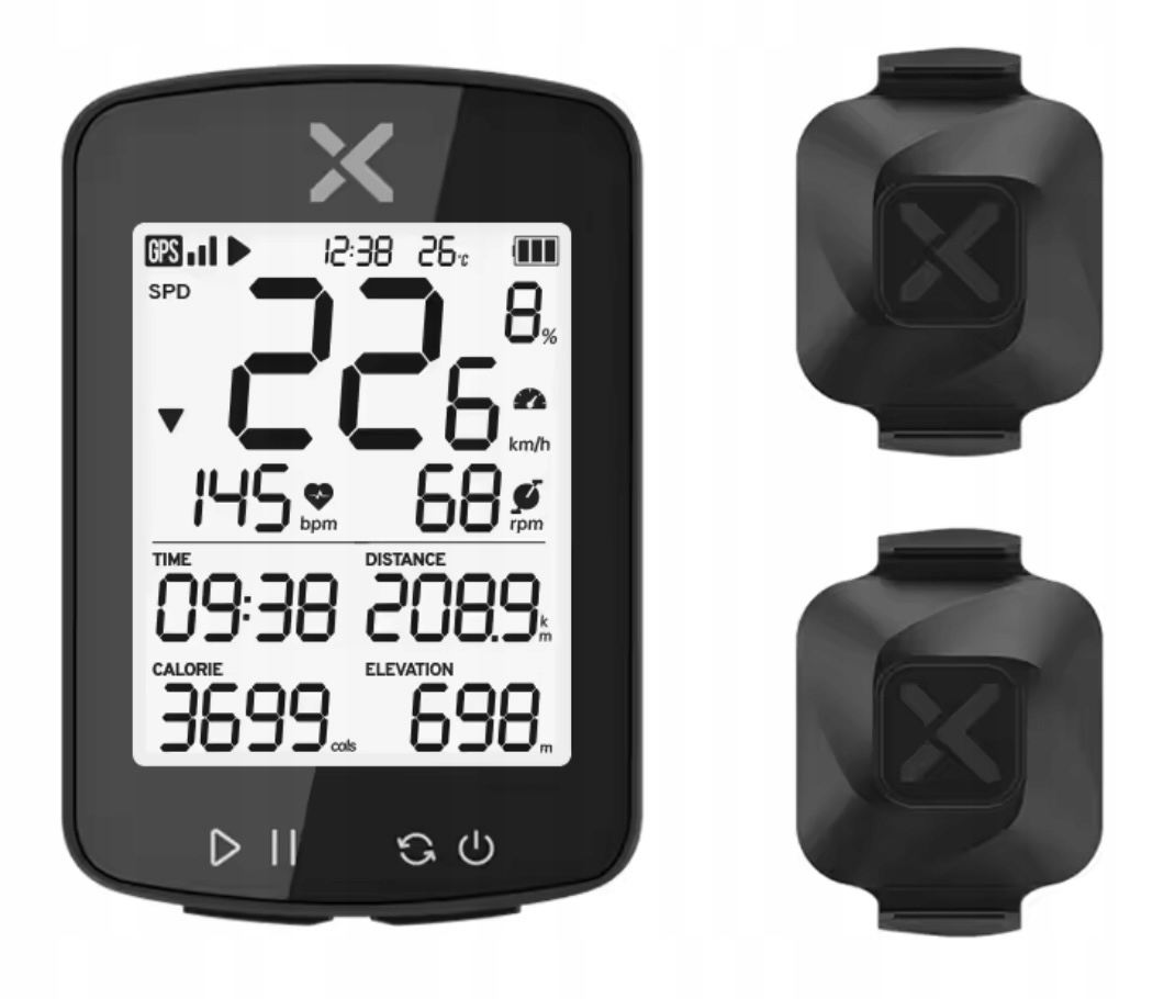 Malý, lehký a jasný displej Xoss G2+ cyklopočítač s Gps Bluetooth Ant+