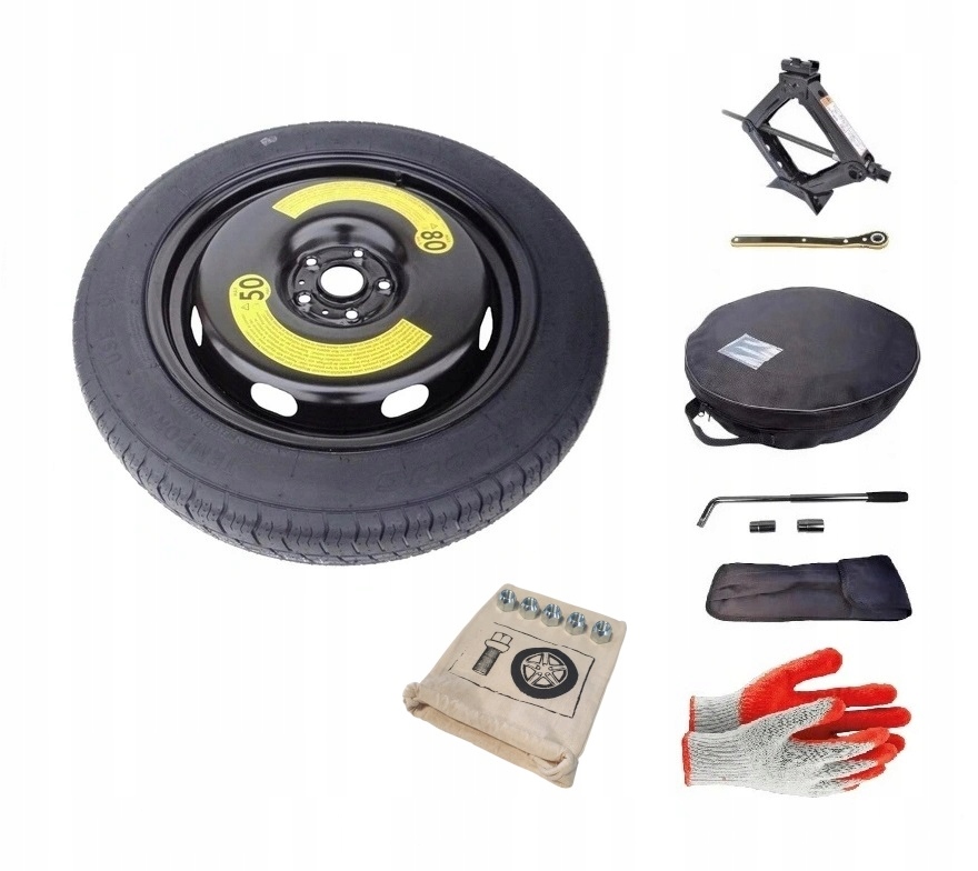 KOŁO DOJAZDOWE 18 NISSAN QASHQAI I II III + ZESTAW