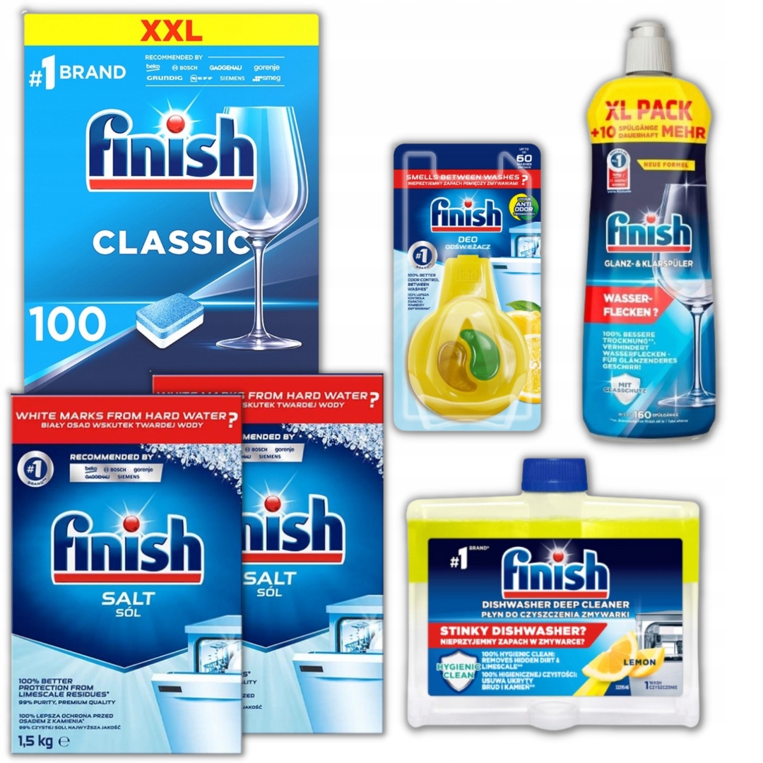 

Finish Classic 100 Tabletki do zmywarki Sól Zestaw