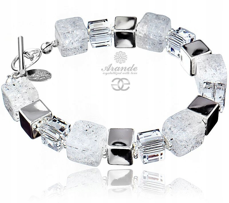Krystaly Krásný náramek Crystal Rock Stříbro
