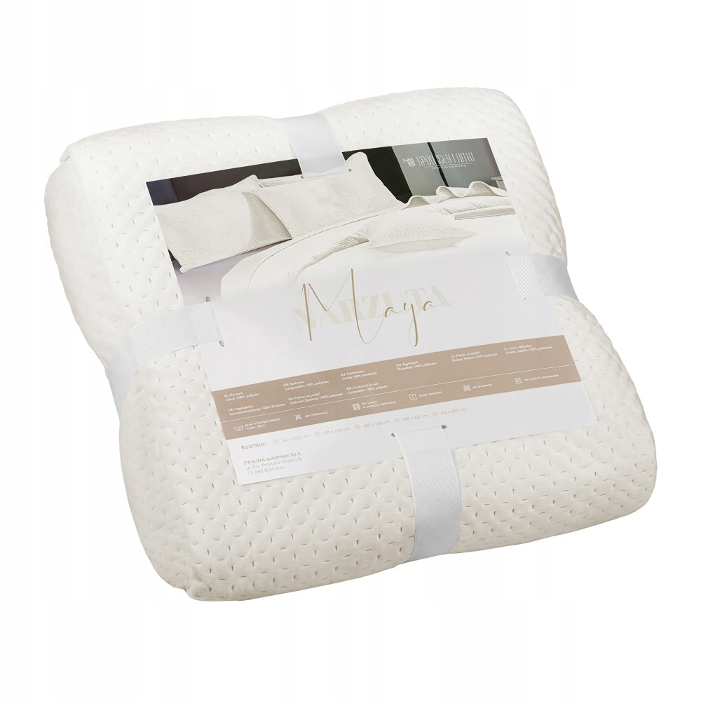 Velurová přikrývka 140x200 Maya béžová světlá geometrická křížky