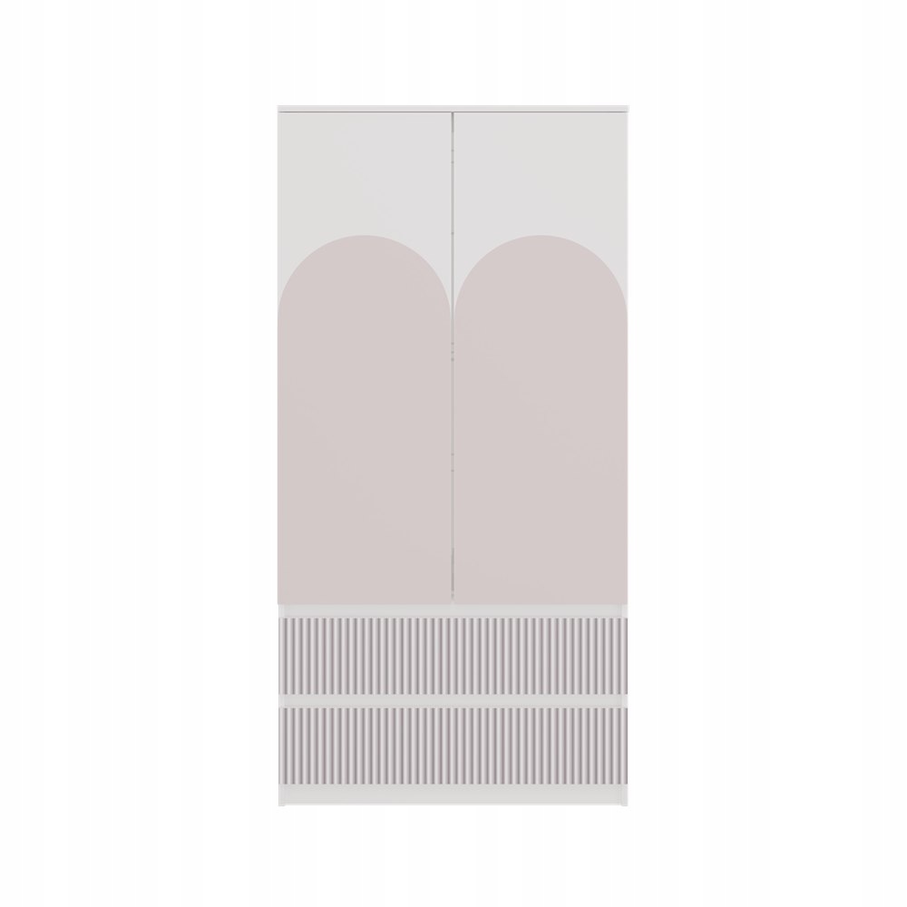 SZAFA GARDEROBA MALWA SS-90 ARTESO BIAŁY MATOWY/RÓŻOWY MATOWY Stan opakowania oryginalne