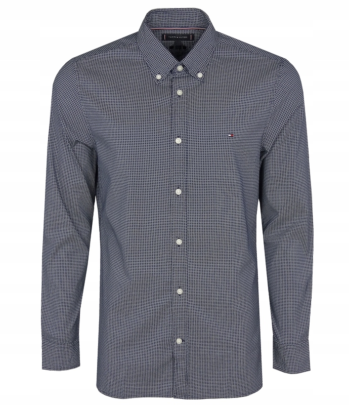 Tommy Hilfiger pánská košile, Slim, vzor, modrá, L