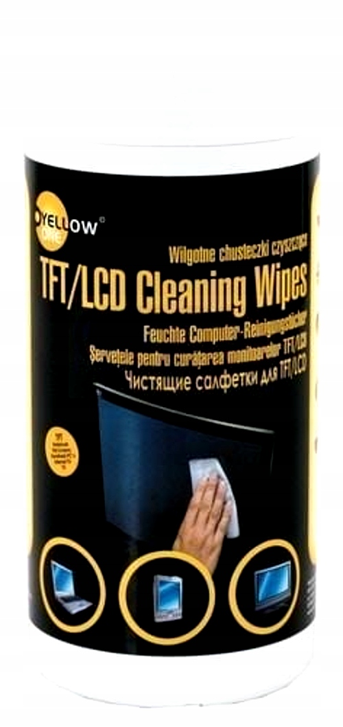Chusteczki Do Czyszczenia Ekranów Yellow One Tuba 100 Szt.