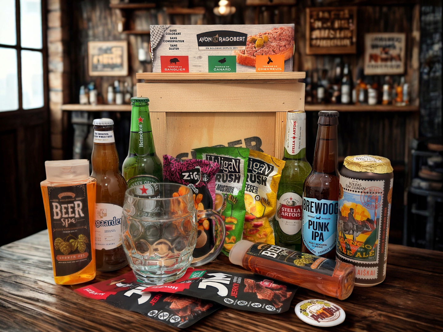 Levně Dárková bedna pro pivní gurmány Vánoce dárek narozeniny páčidlo pro Muže