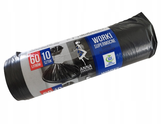 

Worki na śmieci Supermocne 60L 10szt. eko