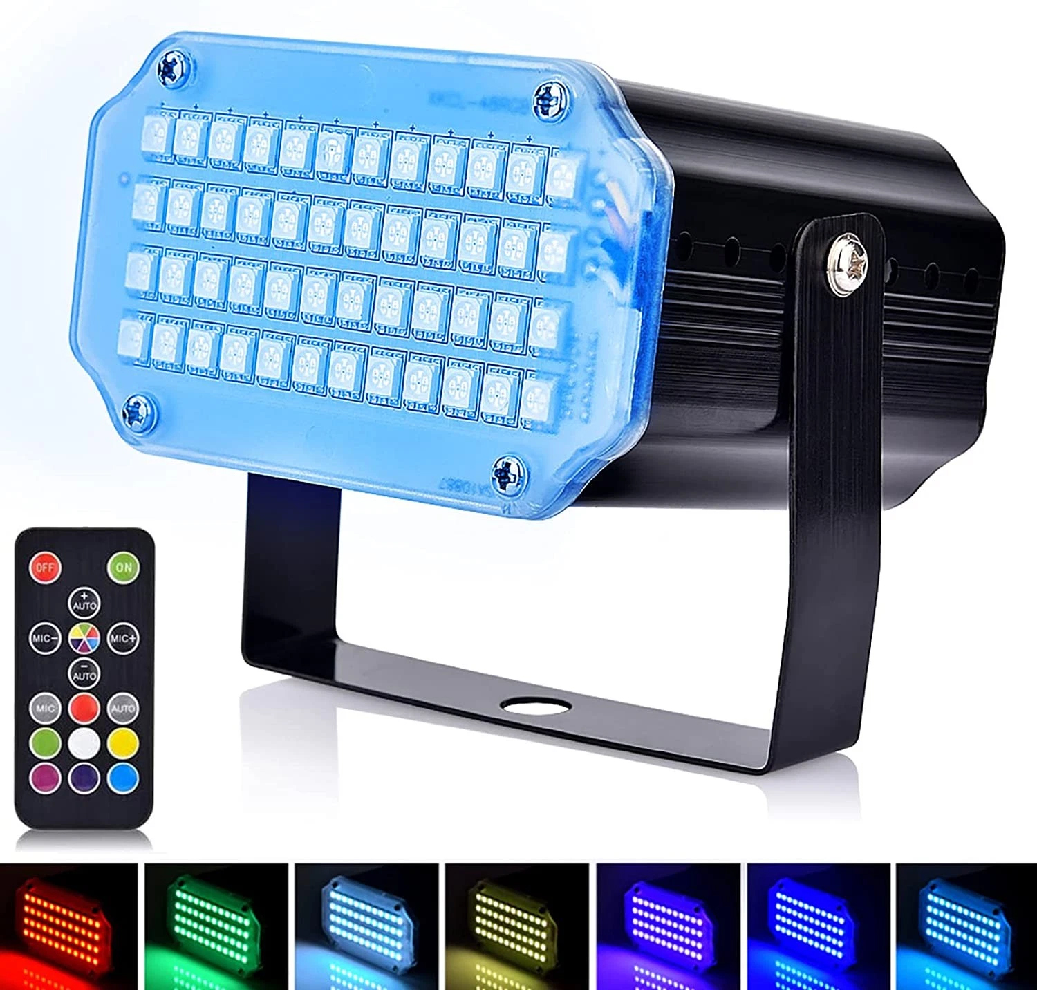 Stroboskop Led 48 Diod Rgb Světlo Klub Bar Hliníkové Chlazení Scéna