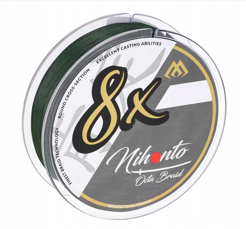 plecionka Mikado Nihonto Octa Braid 8x- 0.10mm 7.75kg 150m zielona