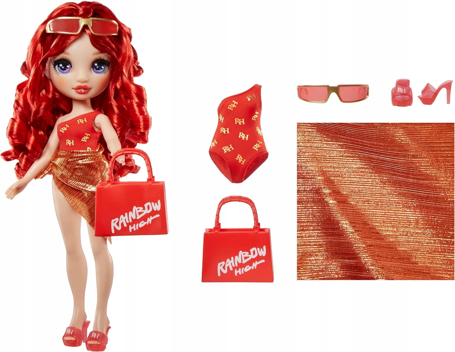 Rainbow High Swim & Style Modna Lalka RUBY ANDERSON w Stroju Kąpielowym Wiek dziecka 4 lata +