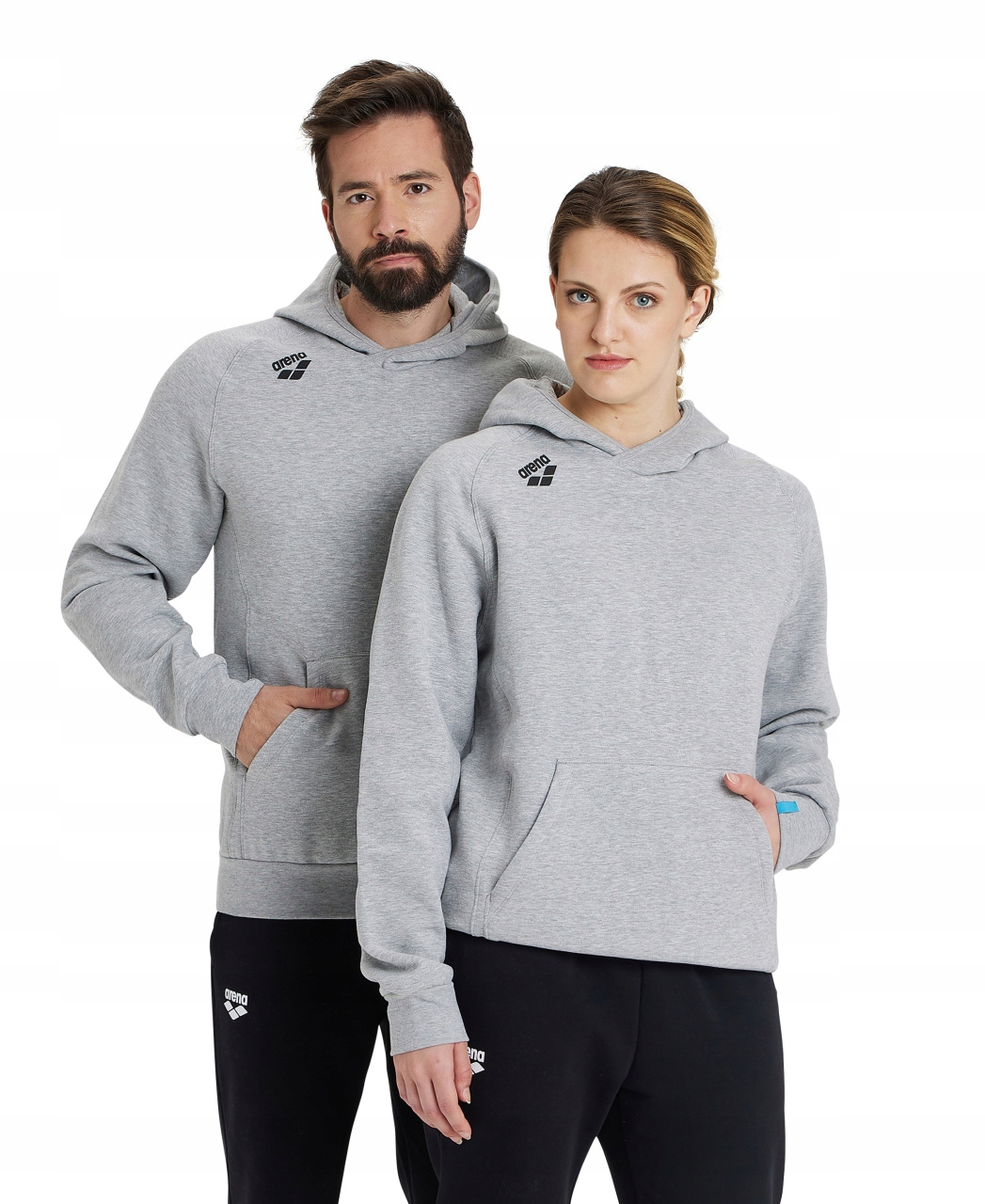Mikina Arena Team Hooded Sweat Panel Grey XXL
