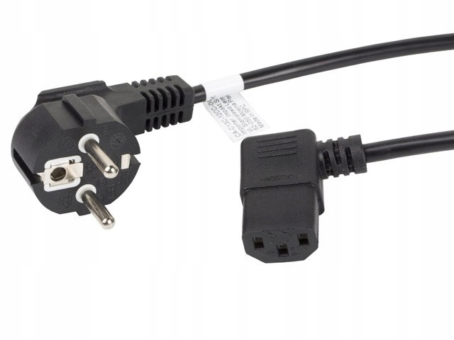 

Kątowy Kabel Zasilający C13 certyfikat Vde 3M