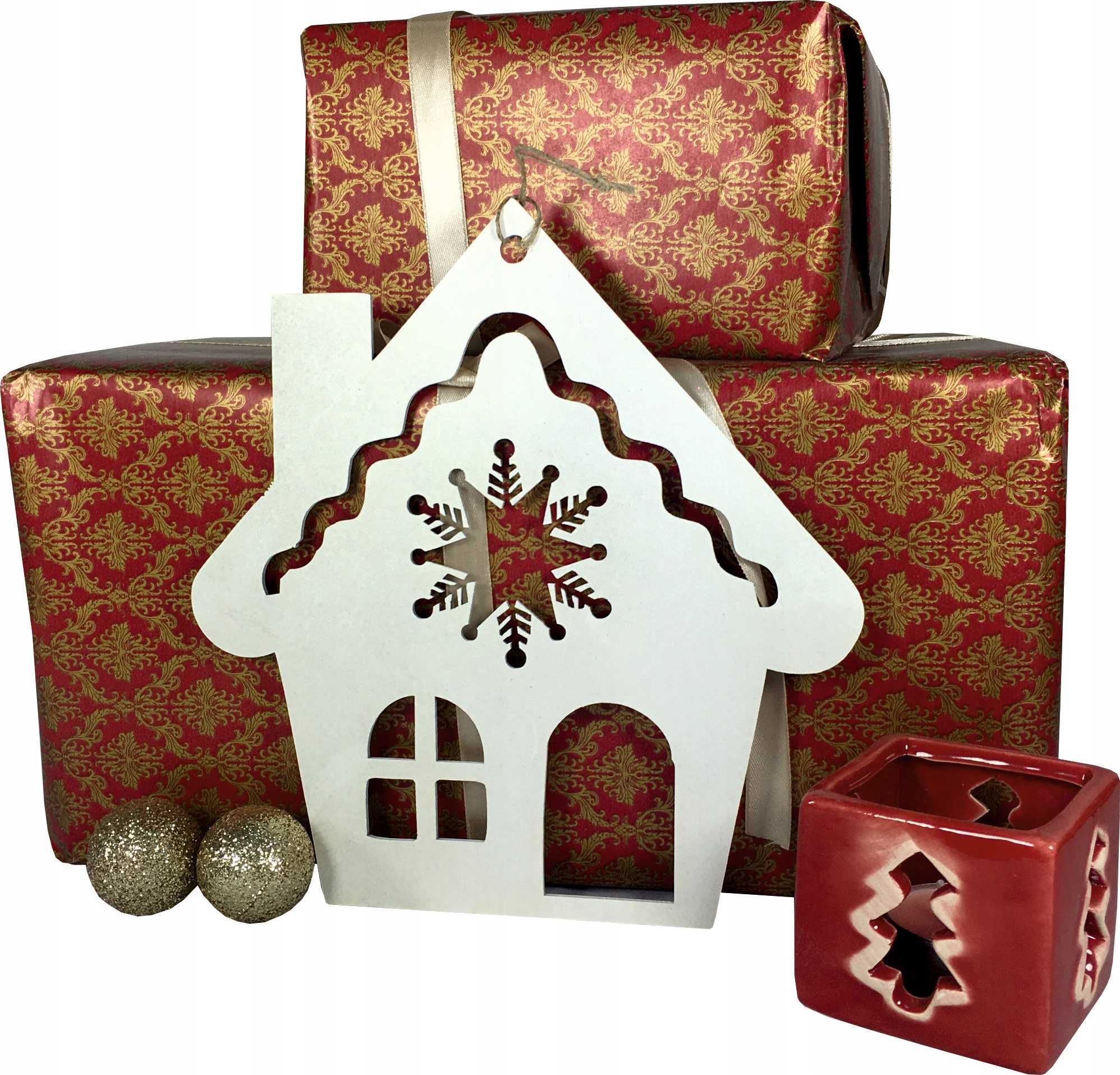 ZAWIESZKA NA DRZWI DOMEK OZDOBA ŚWIĄTECZNA 30CM