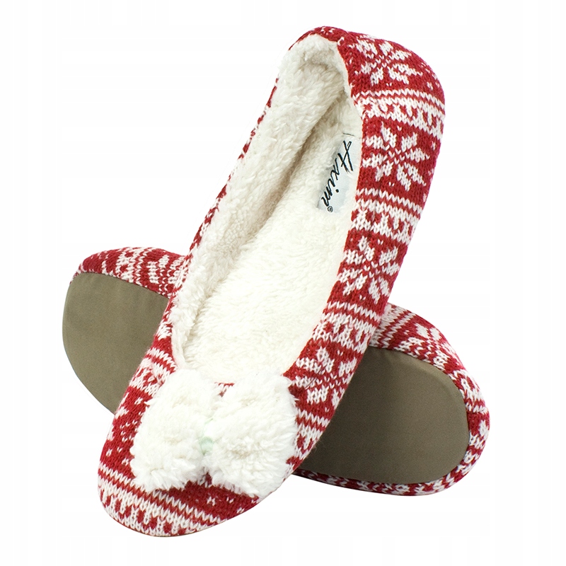 

Pantofle kapcie balerinki wsuwane ciepłe Axim