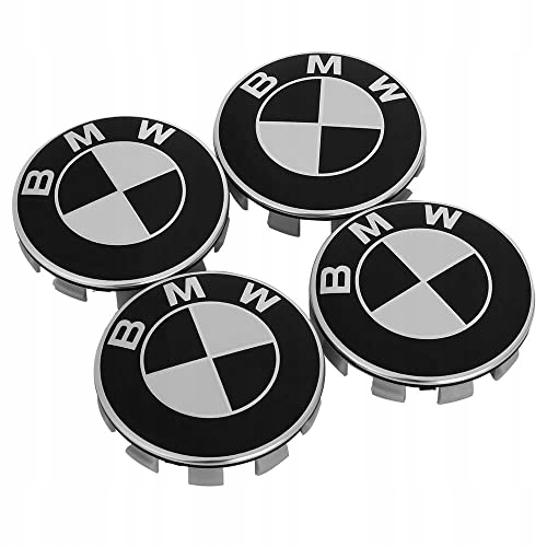 

4 Bmw Dekielki Czarny Black Kapsle 68mm Aluminiowe