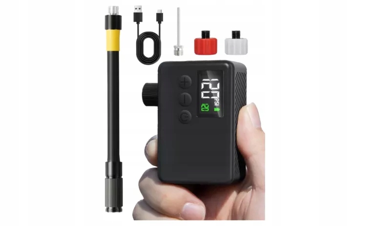 Gputek Elektryczna Pompka Rowerowa Bezprzewodowa 120 Psi