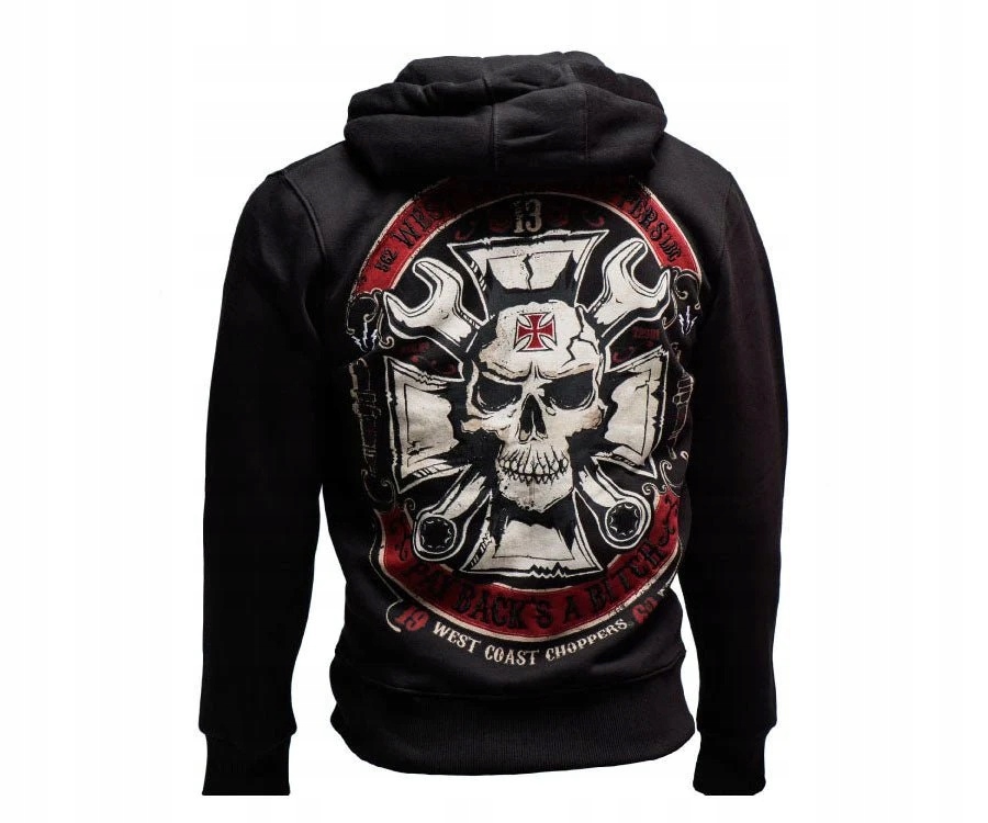 Mikina s kapucí West Coast Choppers Mechanic Zip Hoody Black M
