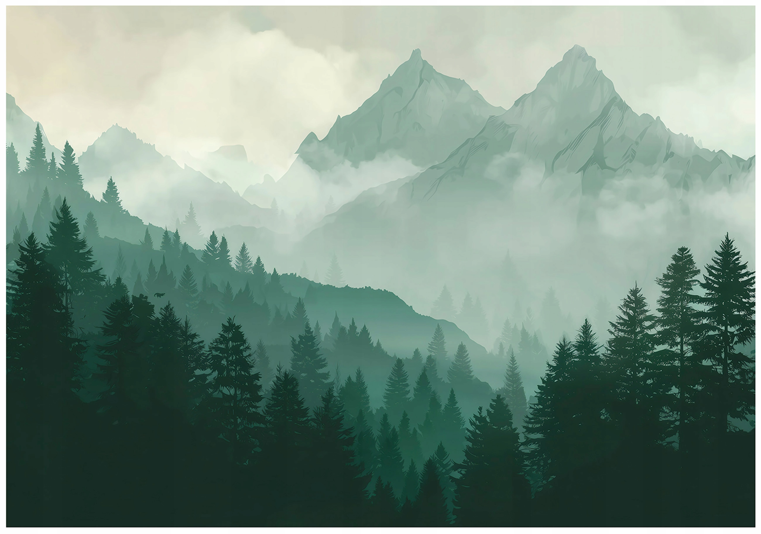 Fototapeta Les Hory Příroda Krajina Ložnice Obývací Pokoj Tapeta Vliesová 350x250