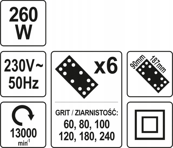 Yato Oscilační Bruska 260 W