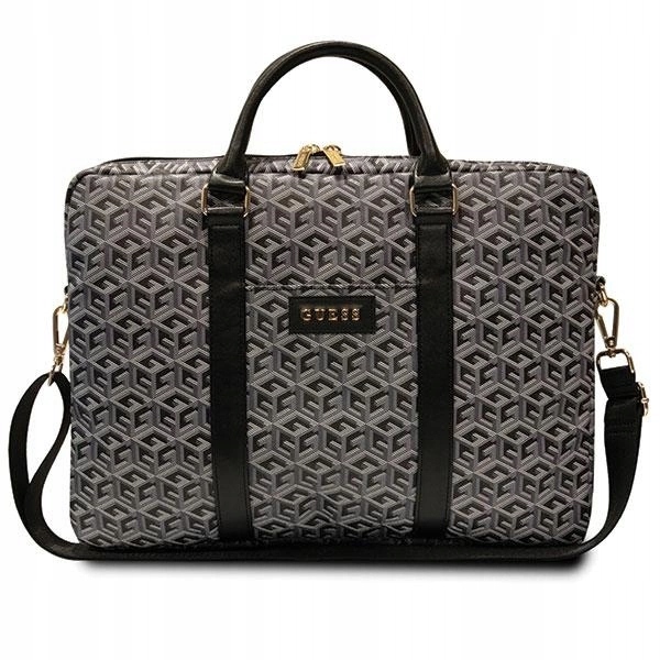 Taška Guess GCube Stripes na notebook 16" černá